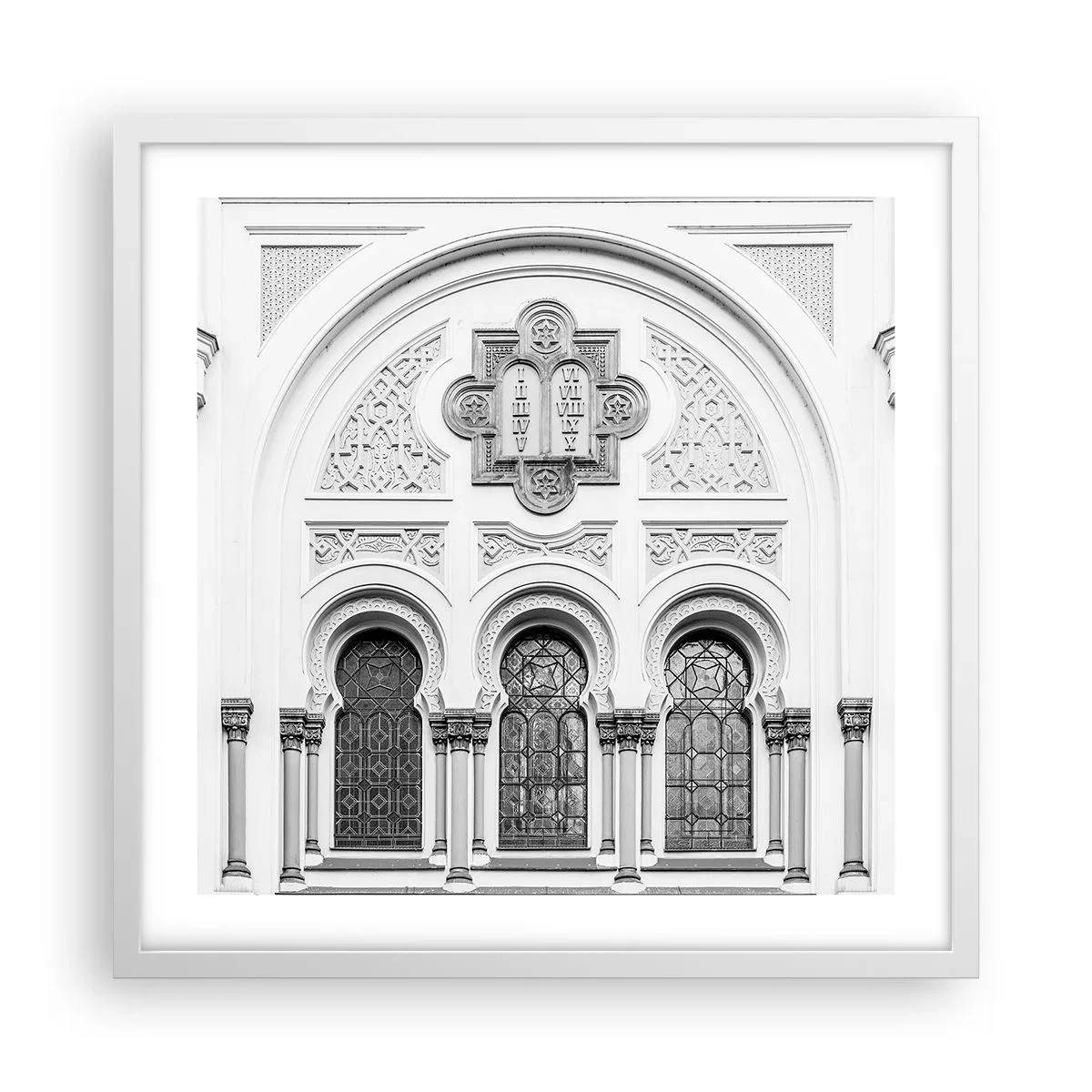 Plakat i hvid ramme - På grænsen mellem kulturer - 50x50 cm