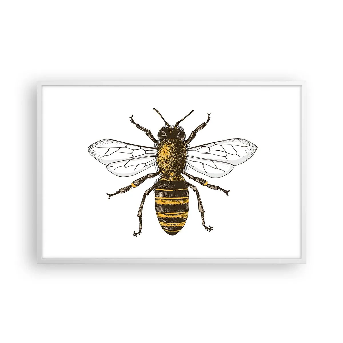 Plakat i hvid ramme - Smuk og god - 91x61 cm