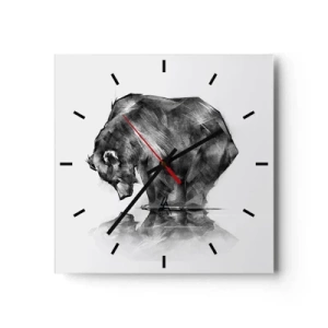 Vægur, Uret - Dejligt at se nogen tæt på - 30x30 cm