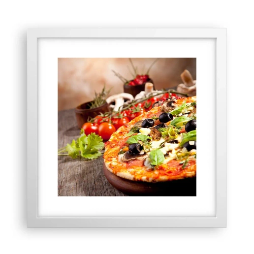 Plakat i hvid ramme - Af tellurholdige bestanddele - 30x30 cm