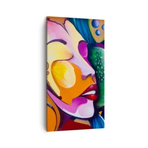 Lærredstryk - Billede på lærred - Berør med farve - 45x80 cm