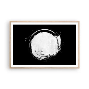 Plakat i ramme af lyst egetræ - Den gode vej ud - 91x61 cm