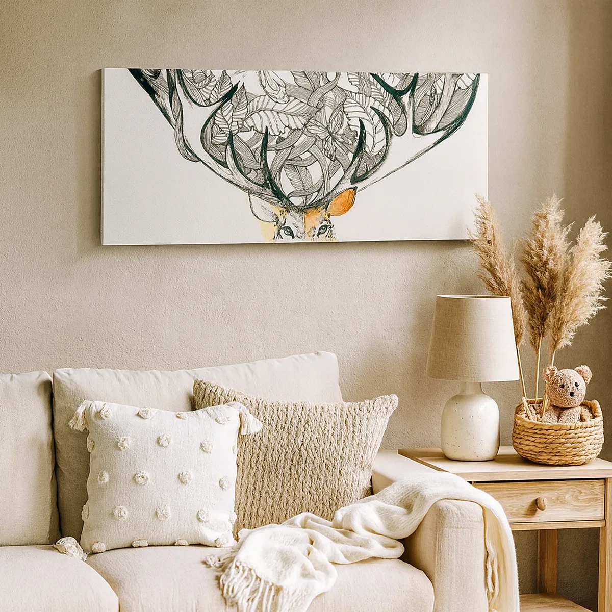 Lærredstryk - Billede på lærred - Horn af overflod - 30x30 cm