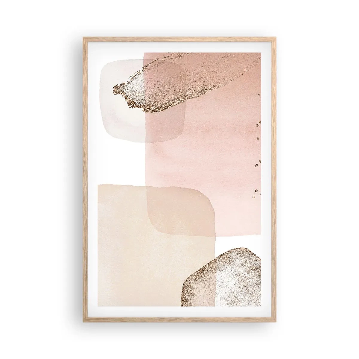 Plakat i ramme af lyst egetræ - Et kig gennem farver - 61x91 cm