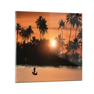 Billede på glas - Tid til at slappe af - 30x30 cm