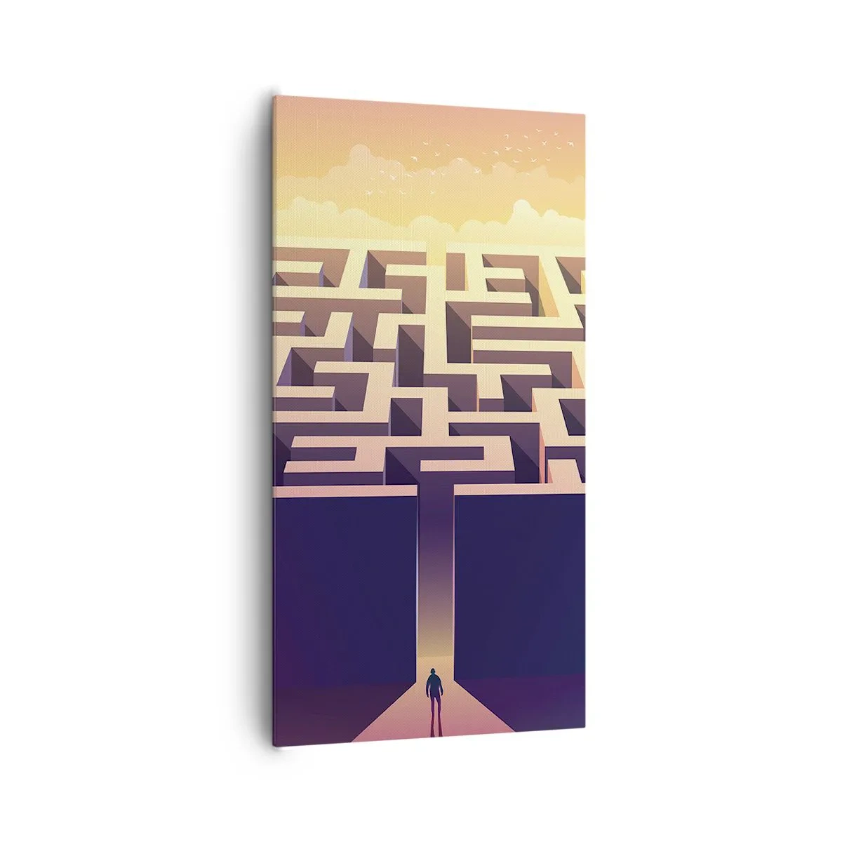 Lærredstryk - Billede på lærred - Tid til beslutning - 65x120 cm