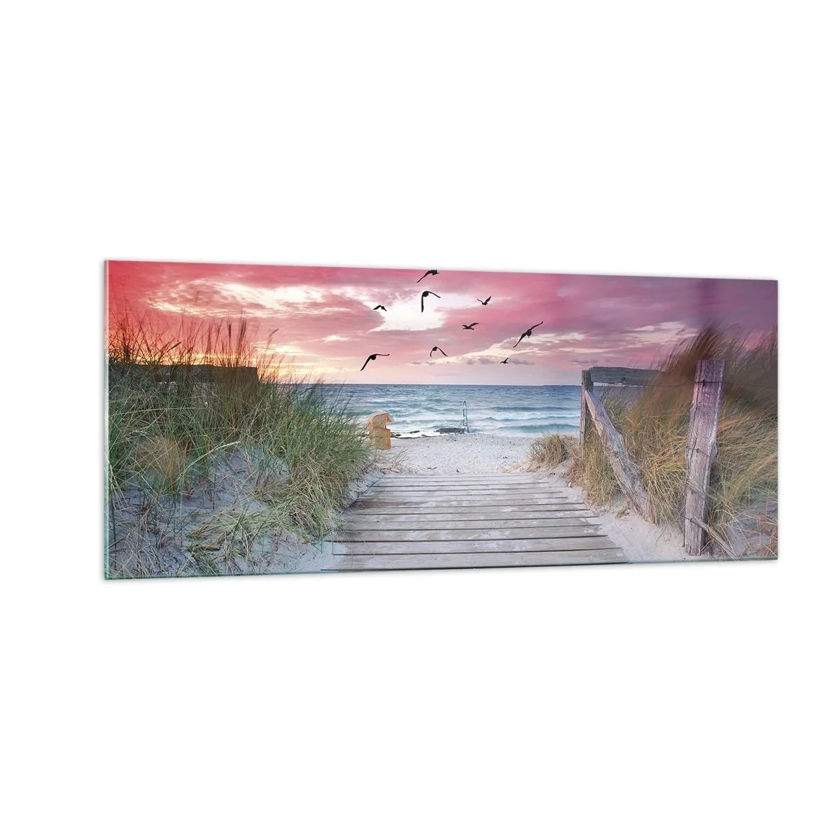 Billede på glas - Baltisk indtryk - 100x40 cm