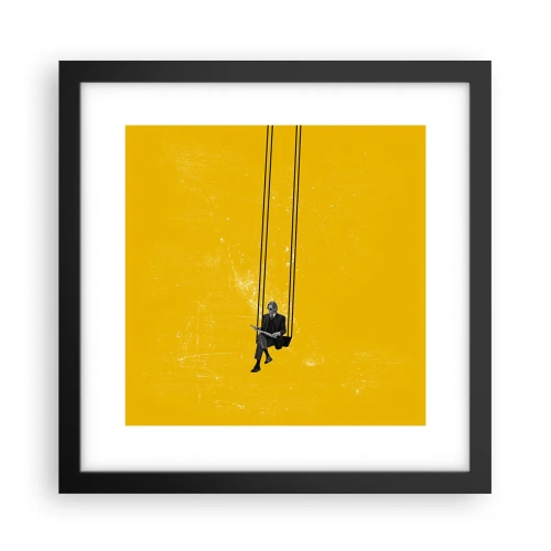 Plakat i sort ramme - En dag som alle andre - 30x30 cm