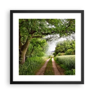 Plakat i sort ramme - Et in Arcadia ego - 40x40 cm