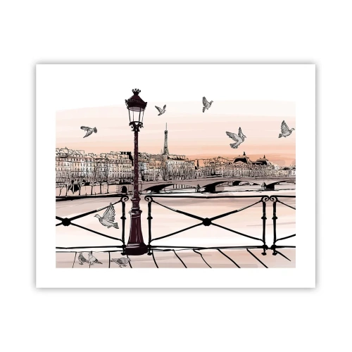 Plakat - Over Paris' hustage - 50x40 cm