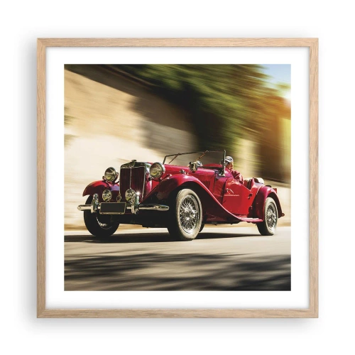 Plakat i ramme af lyst egetræ - Smukkere end Nike fra Samothrake - 50x50 cm