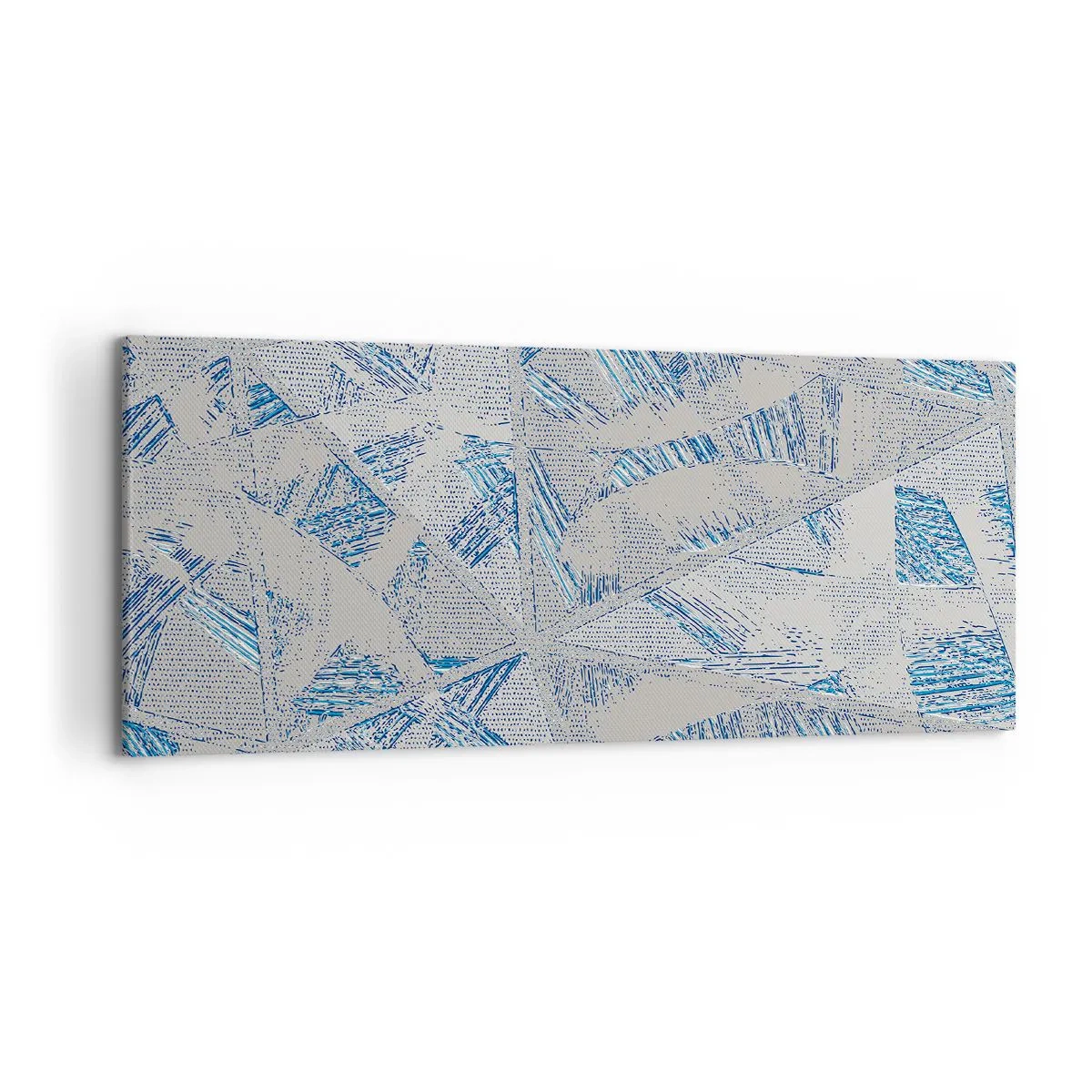 Lærredstryk - Billede på lærred - I en gråblå labyrint - 120x50 cm