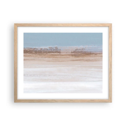 Plakat i ramme af lyst egetræ - Tvetydigt landskab - 50x40 cm
