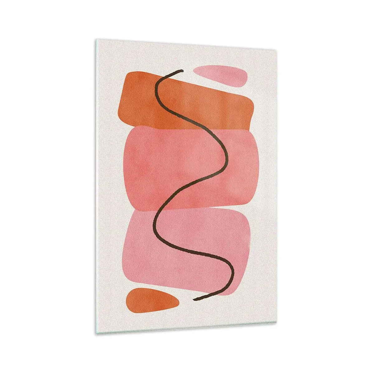 Billede på glas - Formernes blide bevægelse - 80x120 cm