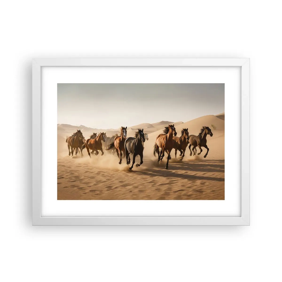 Plakat i hvid ramme - Fri som vinden - 40x30 cm