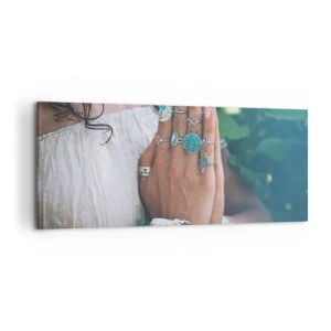 Lærredstryk - Billede på lærred - Velkommen til værens centrum - 100x40 cm