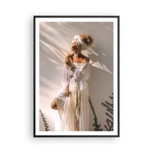 Plakat i sort ramme - Solen og pigen - 70x100 cm
