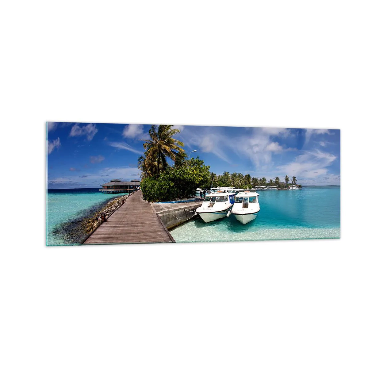 Billede på glas - Og dog findes paradiset - 140x50 cm