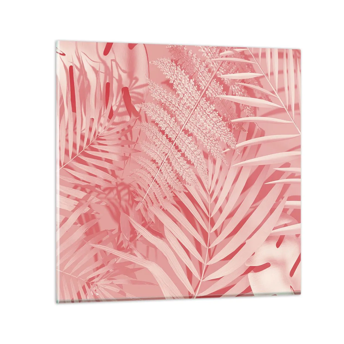 Billede på glas - Lyserødt koncept - 50x50 cm