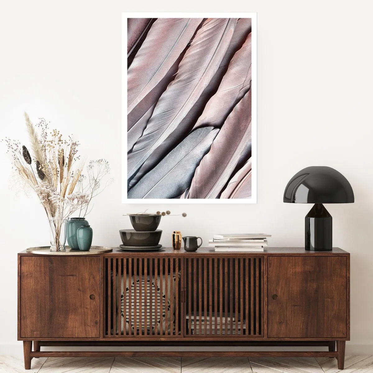 Plakat - I lyserødt sølv - 61x91 cm