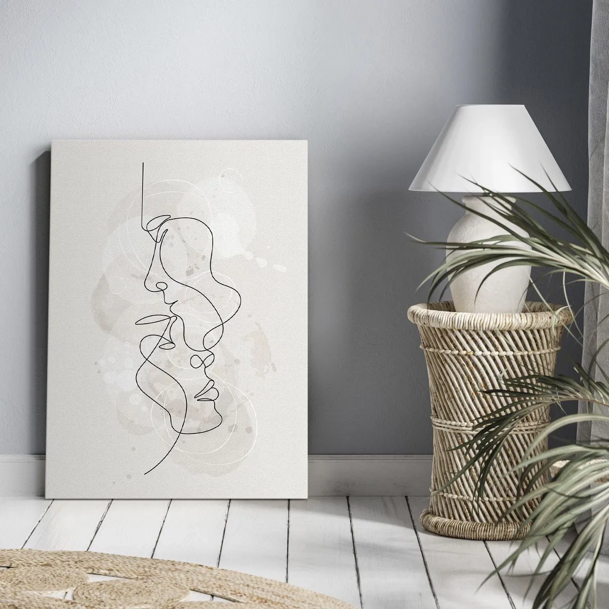 Lærredstryk - Billede på lærred - Omfavnet i en omfavnelse - 50x70 cm
