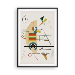 Plakat i sort ramme - Og verden griner - 61x91 cm