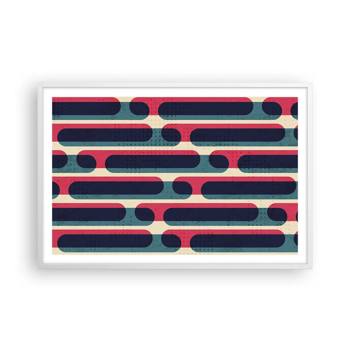 Plakat i hvid ramme - Indad og fremad - 91x61 cm