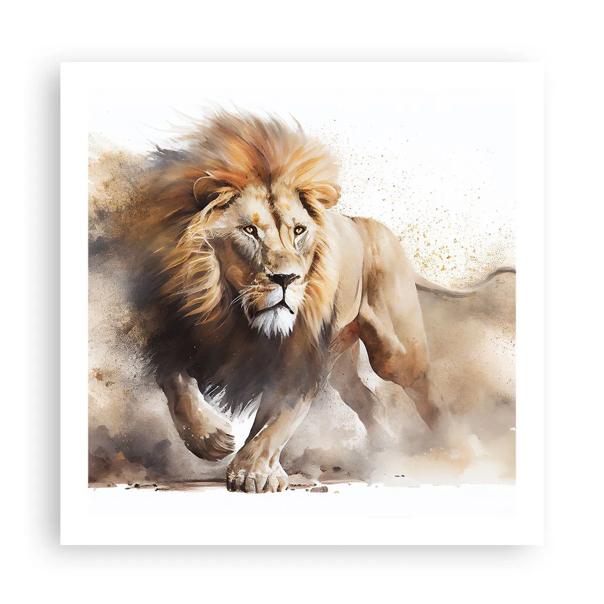 Plakat - Kongen er taget af sted - 60x60 cm