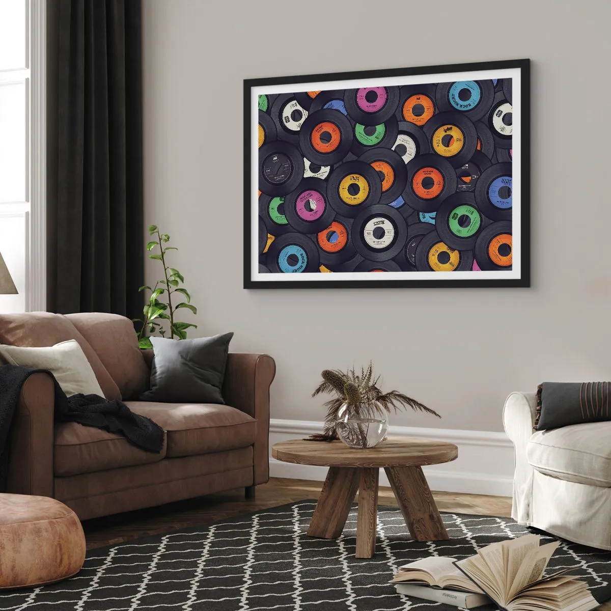 Plakat i sort ramme - Farver fra klassikerne - 91x61 cm