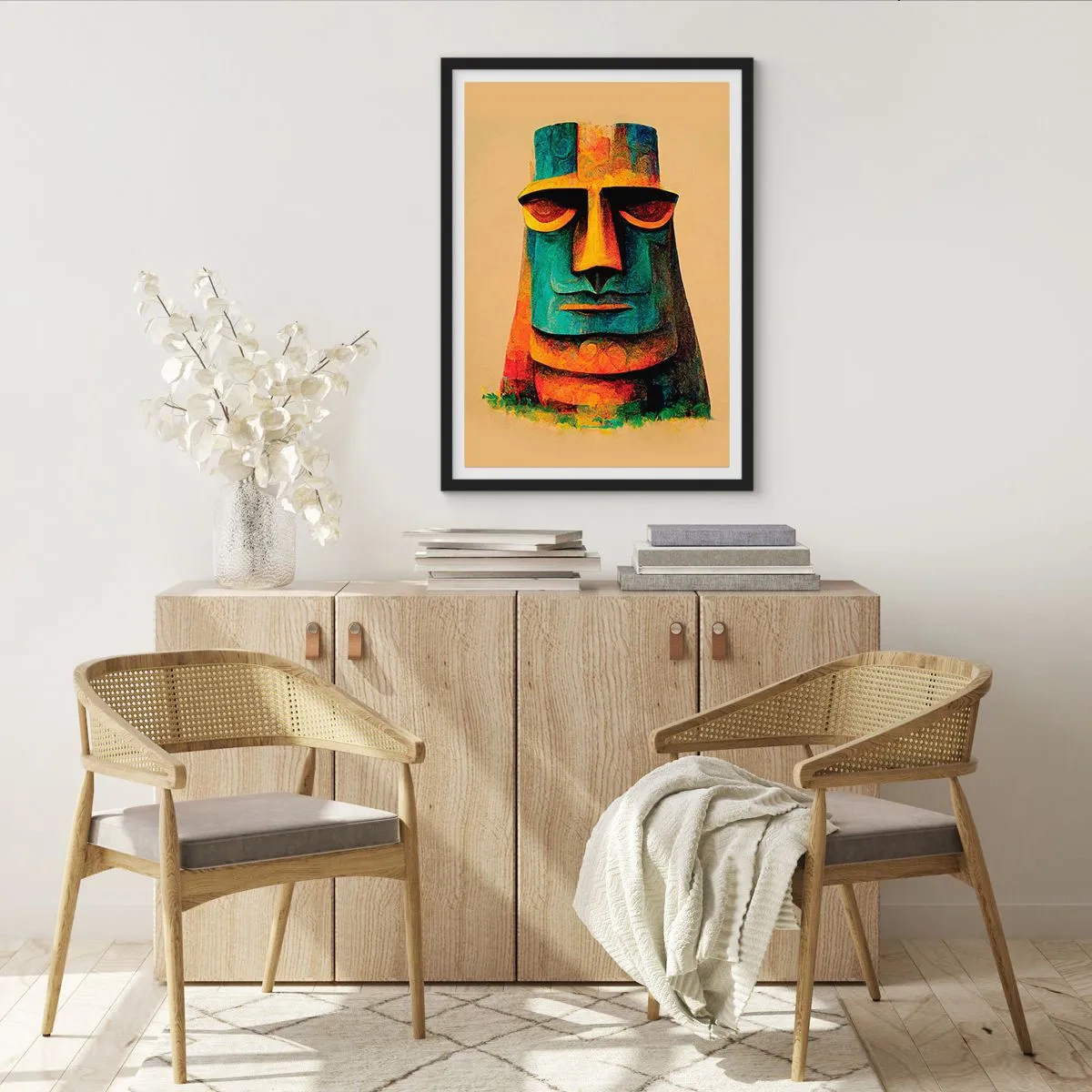 Plakat i sort ramme - Statuarisk, men alligevel sympatisk - 40x50 cm