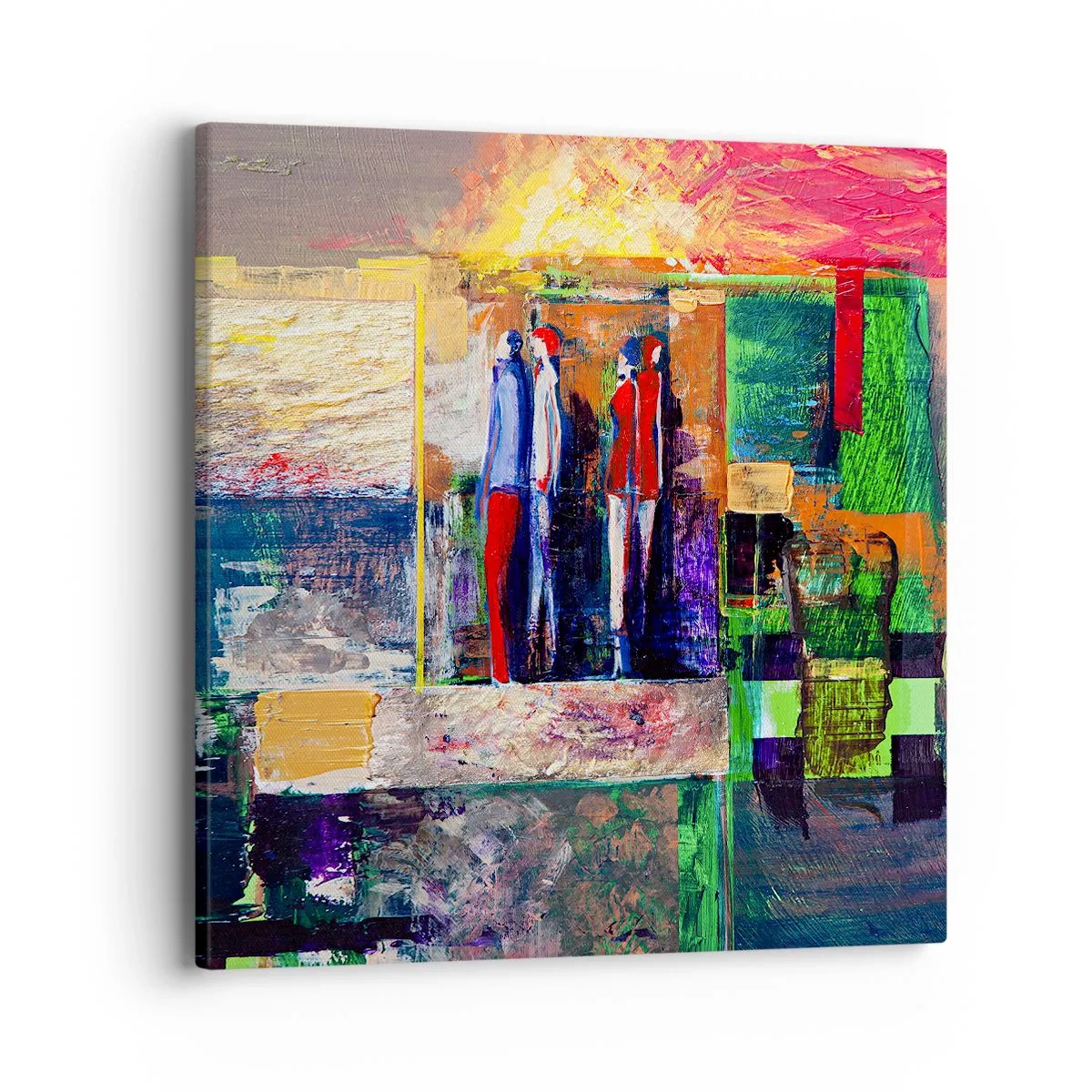 Lærredstryk - Billede på lærred - Forhold og følelser - 40x40 cm