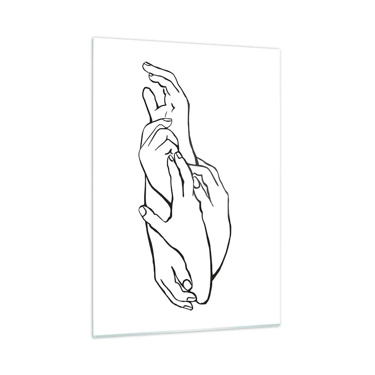 Billede på glas - God berøring - 50x70 cm