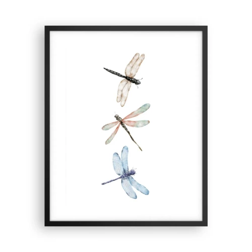 Plakat i sort ramme - Vægtløse guldsmede - 40x50 cm