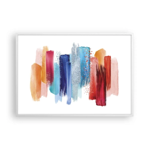 Plakat i hvid ramme - Op og ned - 100x70 cm