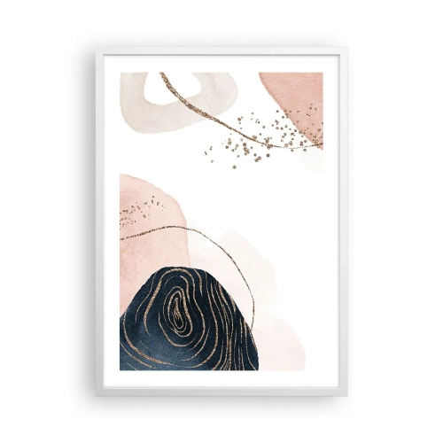 Plakat i hvid ramme - Alt flyder - 50x70 cm