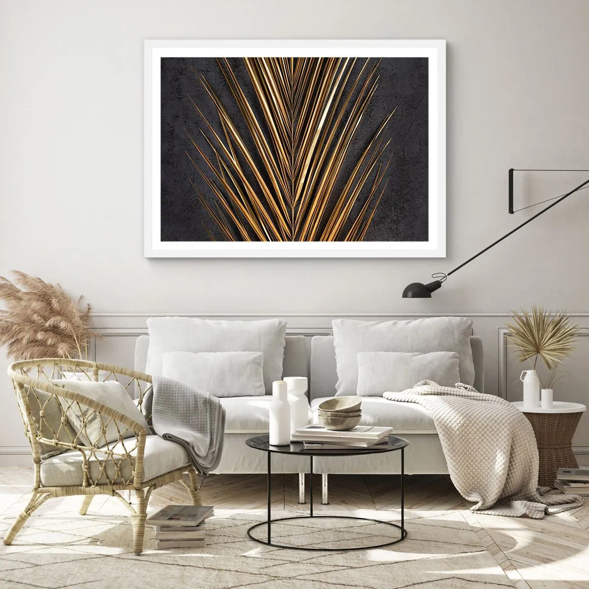 Plakat i hvid ramme - Tropernes guld - 50x40 cm