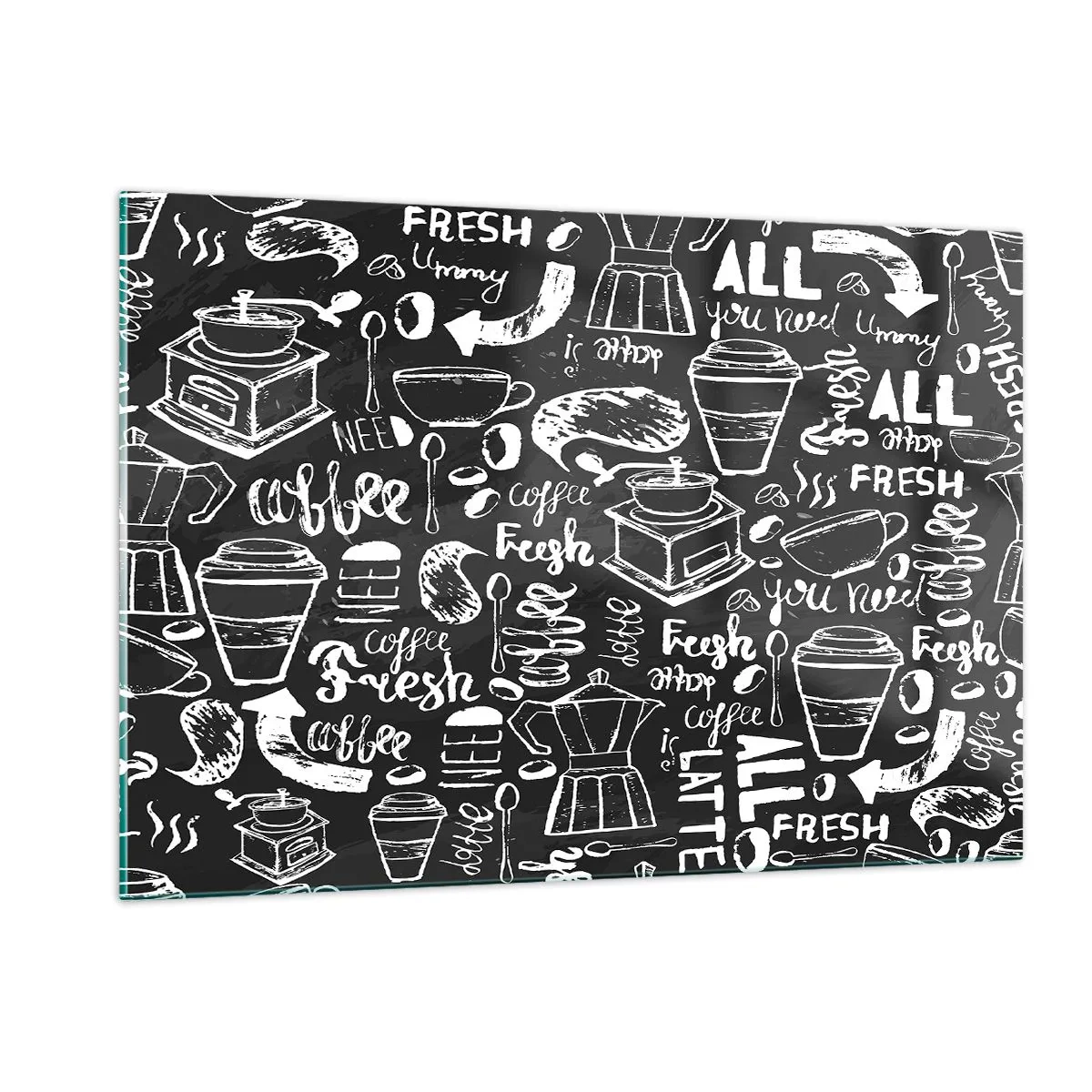 Billede på glas - All you need is… - 120x80 cm