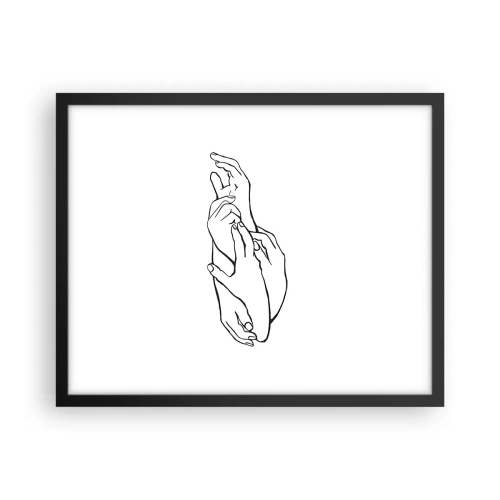 Plakat i sort ramme - God berøring - 50x40 cm