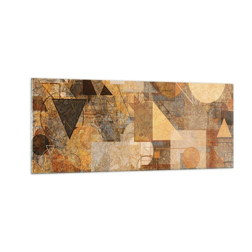 Billede på glas - Kubistisk bronzeundersøgelse - 100x40 cm