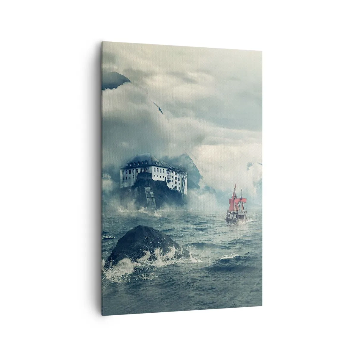 Lærredstryk - Billede på lærred - På magiske vande - 80x120 cm