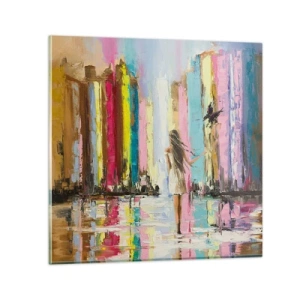 Billede på glas - Følg mig - 70x70 cm