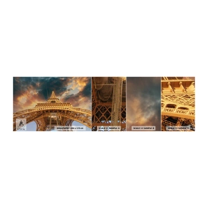 Prøve Fototapet Selvklæbende Deluxe Sticker - Hvordan menneskeheden nåede himlen - Eiffeltårnet, Arkitektur, Paris - 100x30 cm