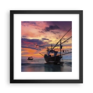 Plakat i sort ramme - En eksotisk aften - 30x30 cm