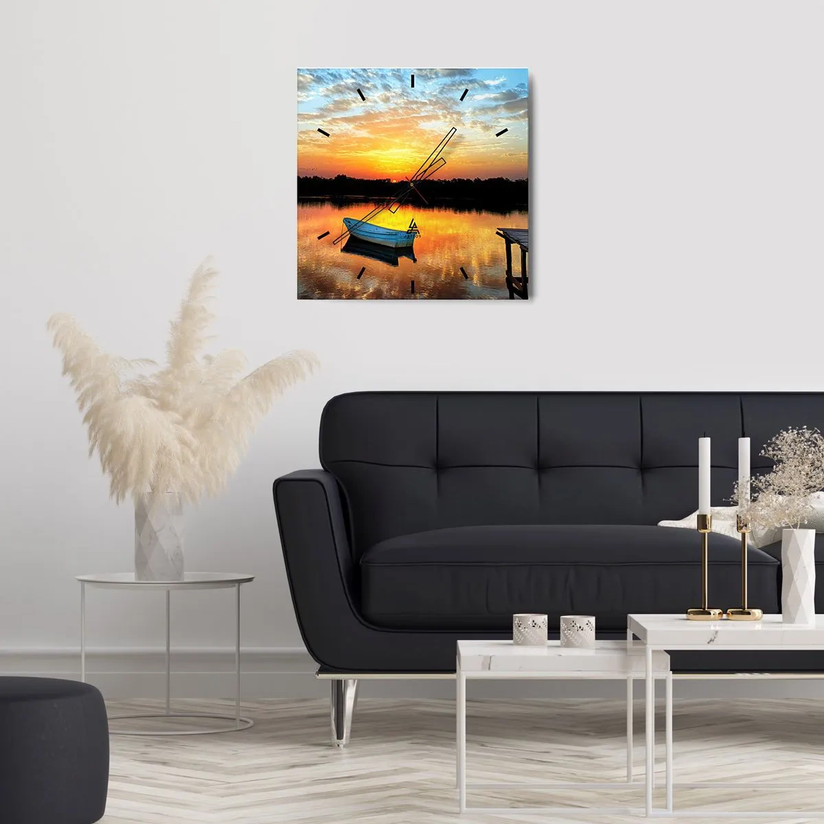 Vægur, Uret - Se, lyt, meditér - 30x30 cm