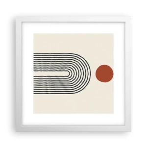 Plakat i hvid ramme - Magnetisme af former og farver - 30x30 cm