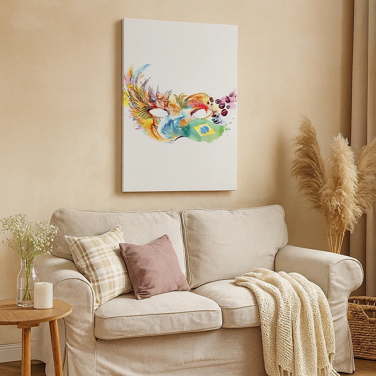 Lærredstryk - Billede på lærred - Brasilien byder velkommen med samba - 50x70 cm