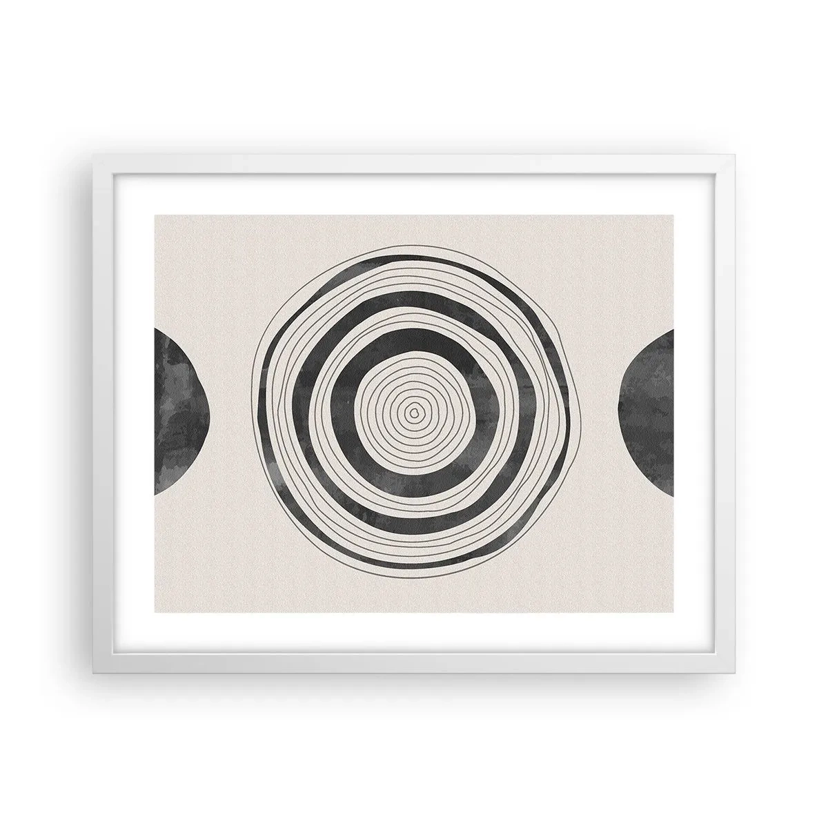 Plakat i hvid ramme - Det vigtige er det, der er imellem - 50x40 cm