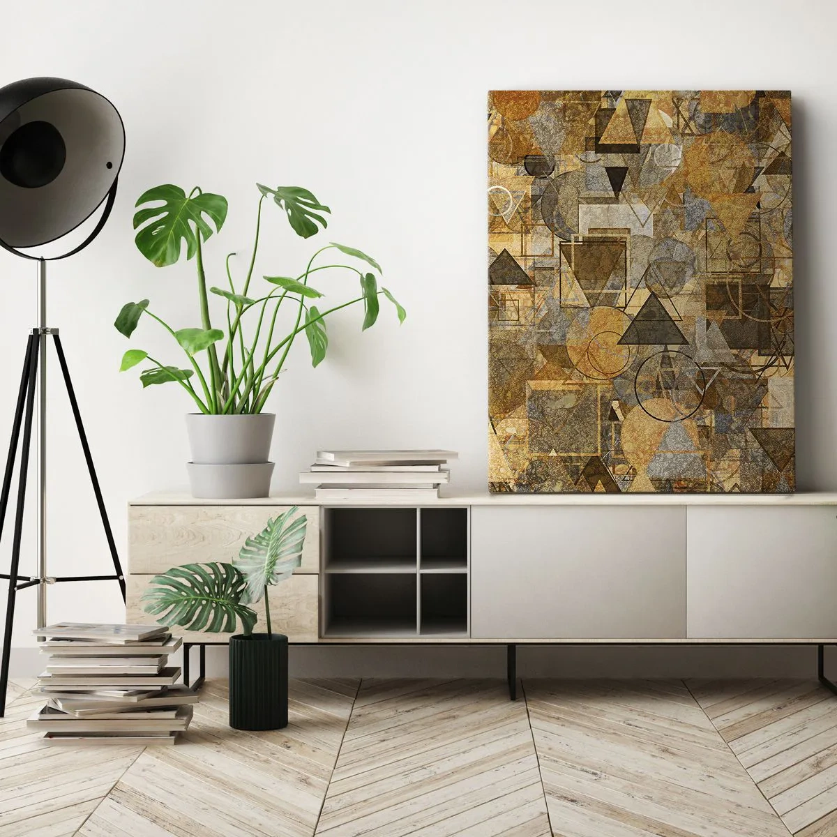 Lærredstryk - Billede på lærred - Verden i form - 50x70 cm