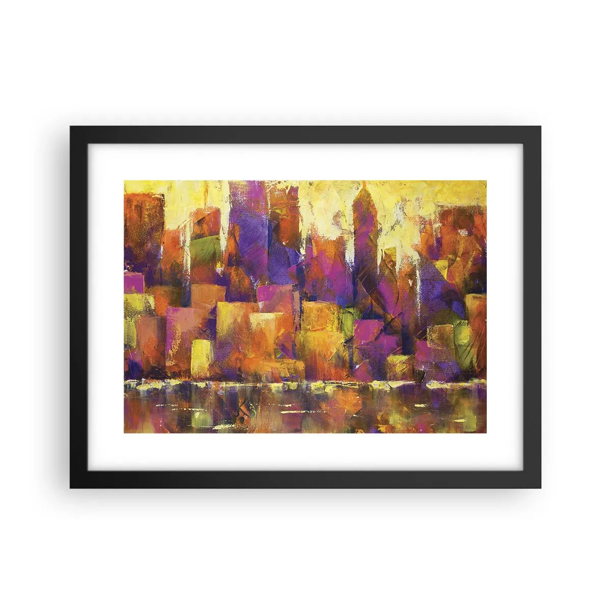 Plakat i sort ramme - Metropolitansk sammensætning - 40x30 cm