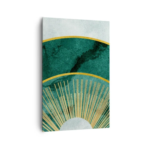 Lærredstryk - Billede på lærred - Et anderledes solsystem - 80x120 cm